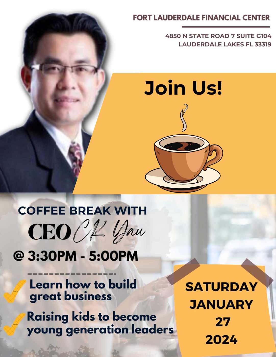 Join Us! Coffee Break with CEO CK Yau