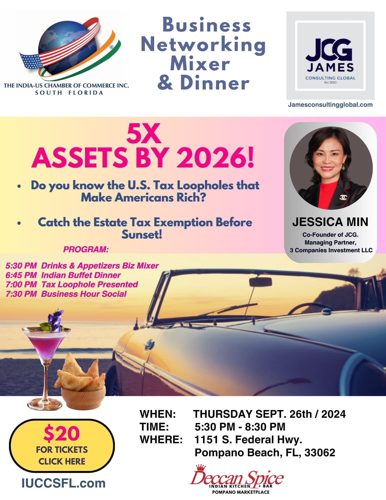 IUCC, SFL, Business Net. Mixer/Dinner-5X Assets by 2026-Jessica Min-IUCCSFL